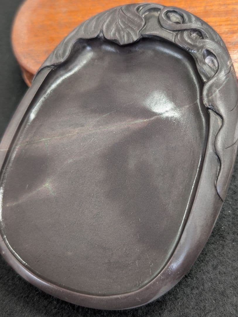 端渓　中国　硯　水巌　水裂紋　老坑