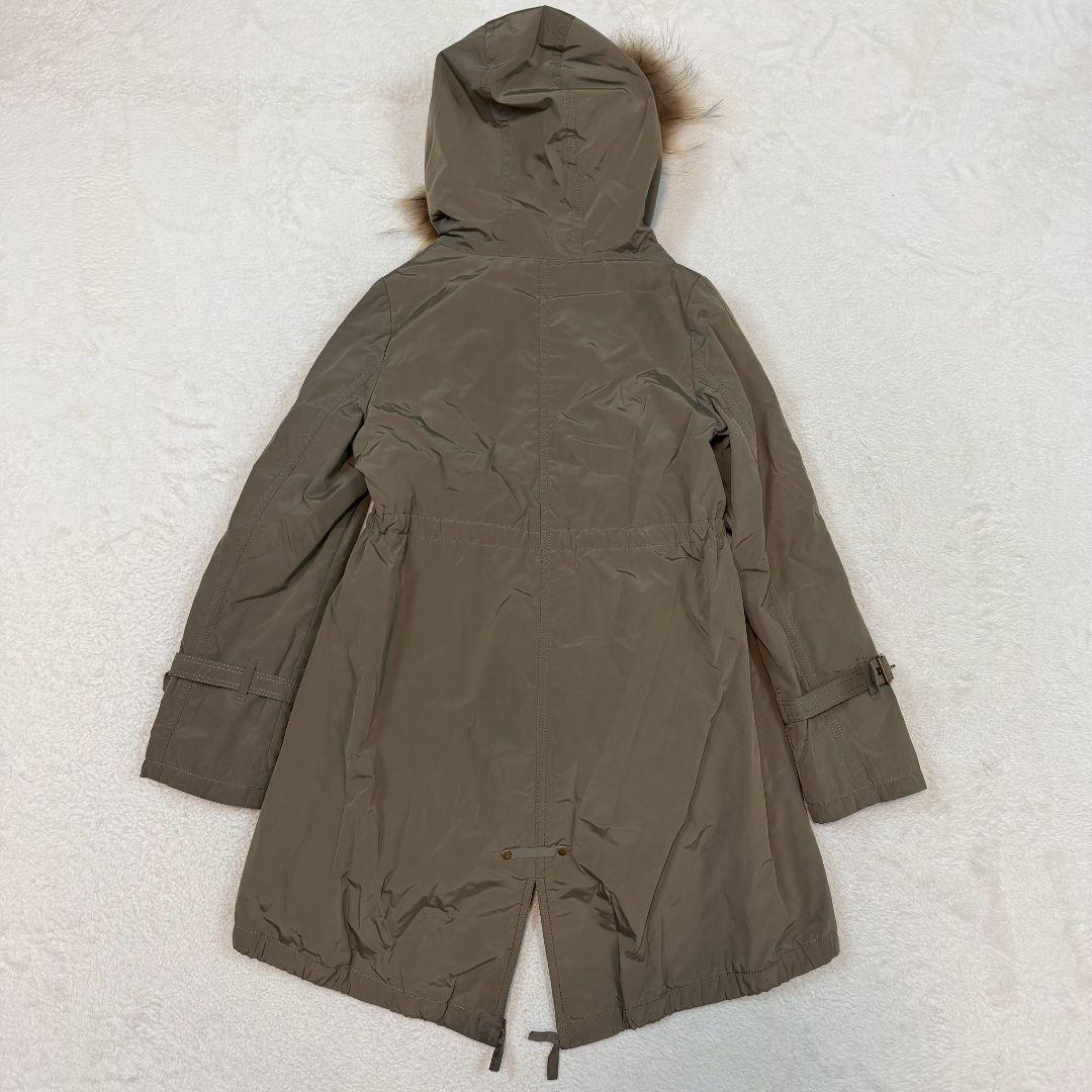 良品 バーバリー モッズコートライナー付き　ファー取り外し　M〜L