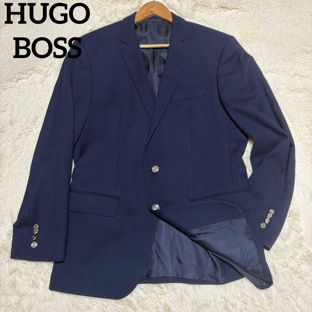 美品　ヒューゴボス　テーラードジャケット　紺ブレ　ネイビー　REDA 50 XL