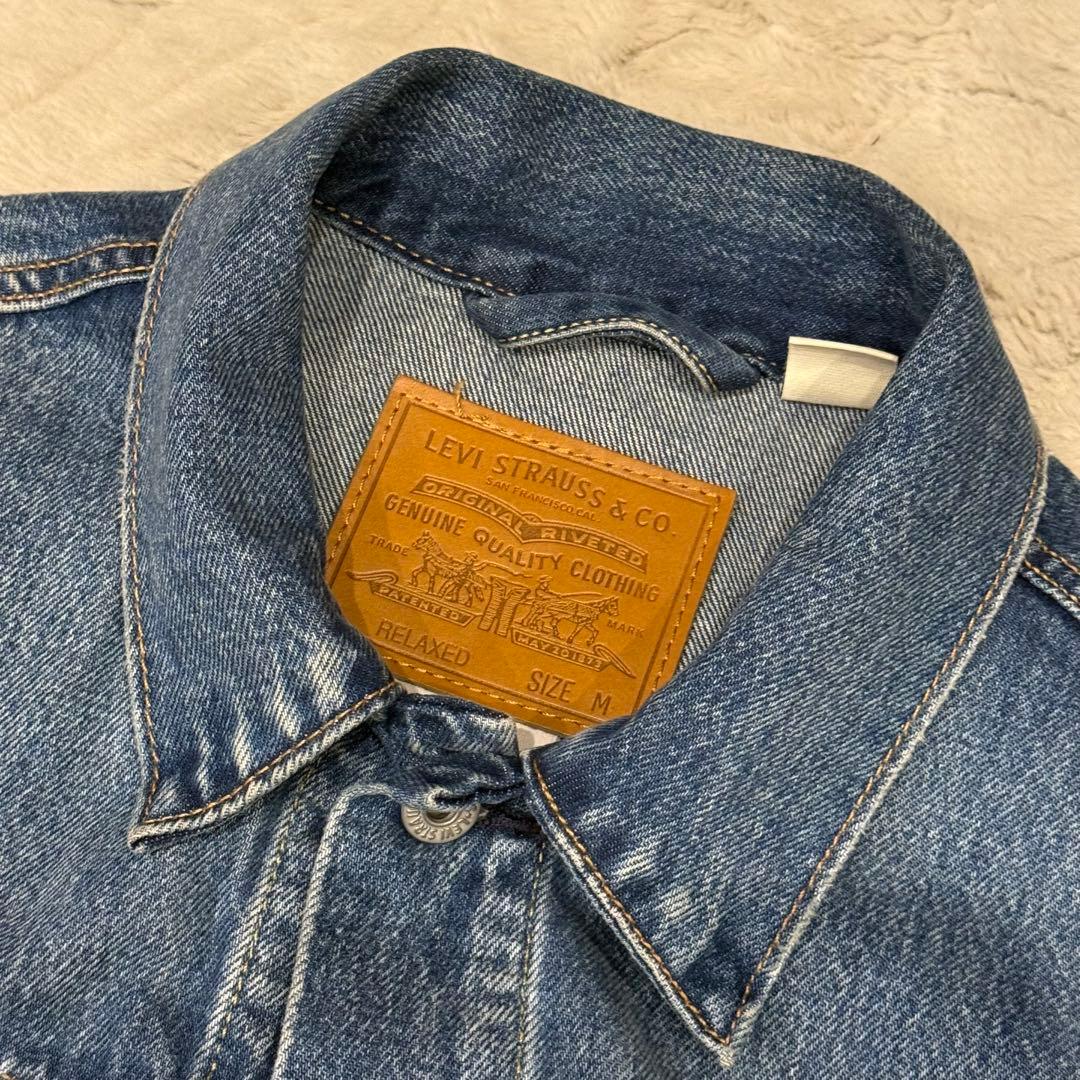 美品 【リーバイス】 1st 復刻 デニム トラッカージャケット 牛革 M