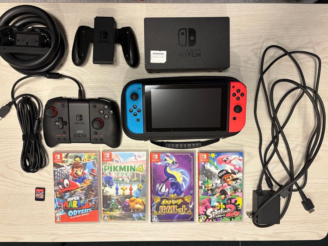 引*中様 動作確認済 Nintendo Switch 本体 ゲームソフト5本付き