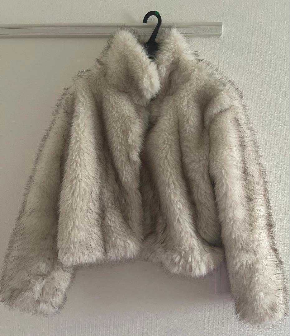 Rose Frantz Crop Mix Fur Jacket ファージャケット