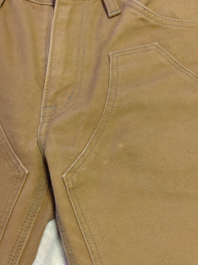 IRON HEART ヘビーダック地ダブルニーロガージーンズ