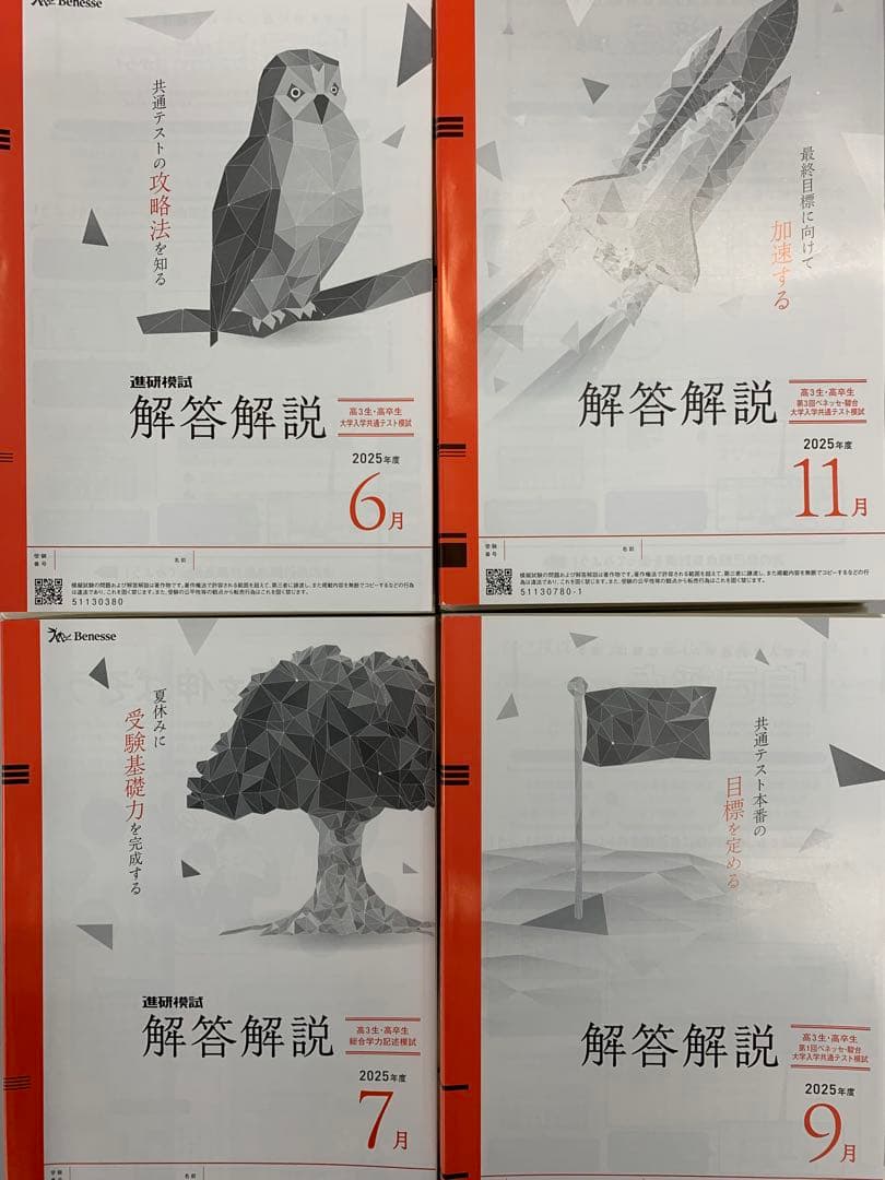 2025年度 高3 進研模試 全教科問題解答 6月 7月 9月 10月 新品