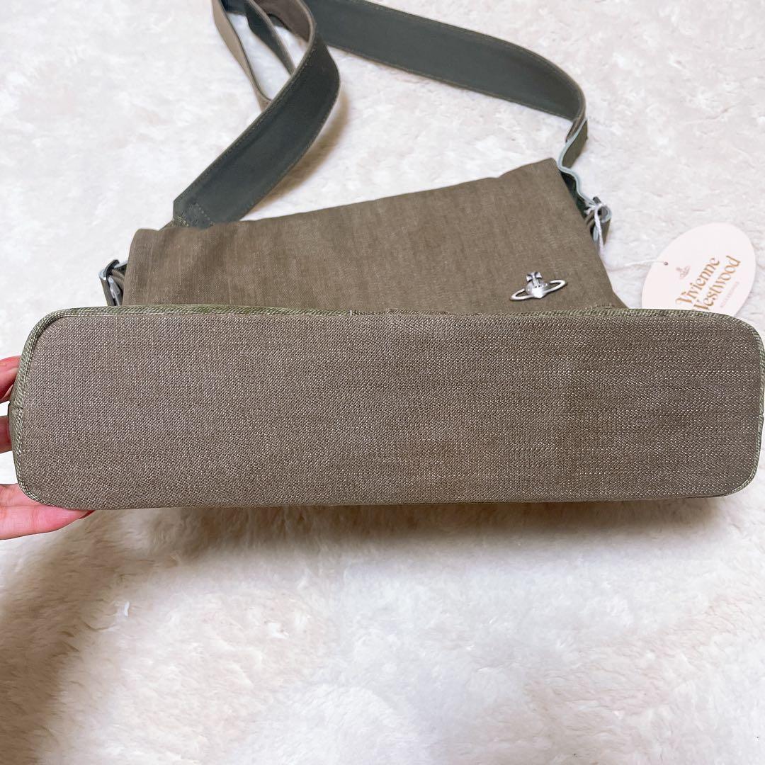 Vivienne Westwood デニム素材 本革 ショルダーバッグ A4