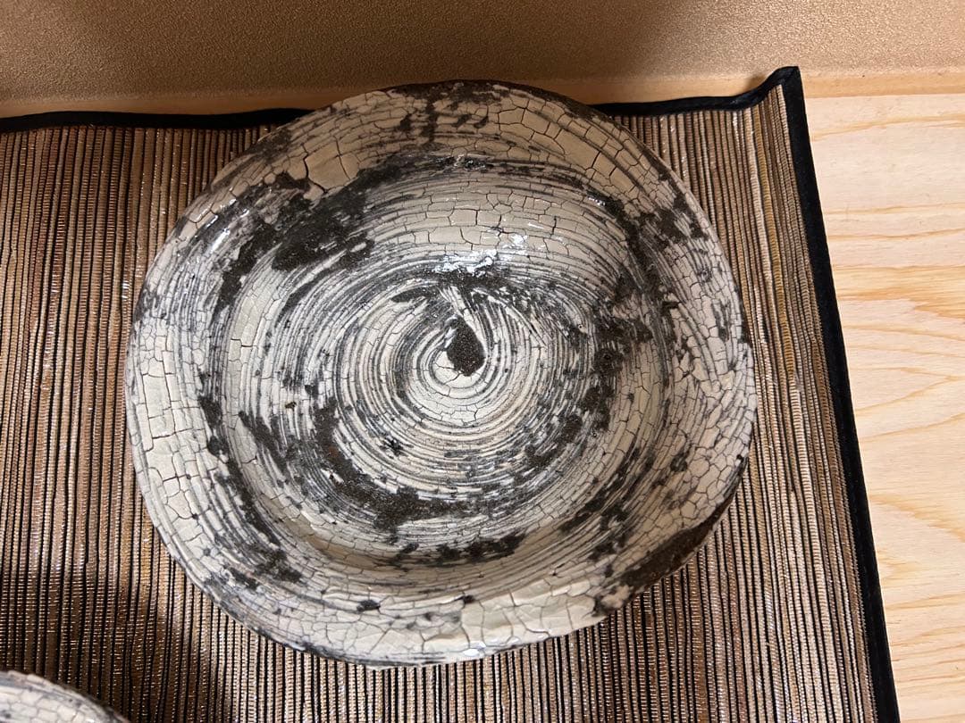 中川自然坊　刷毛目楕円皿　五枚セット