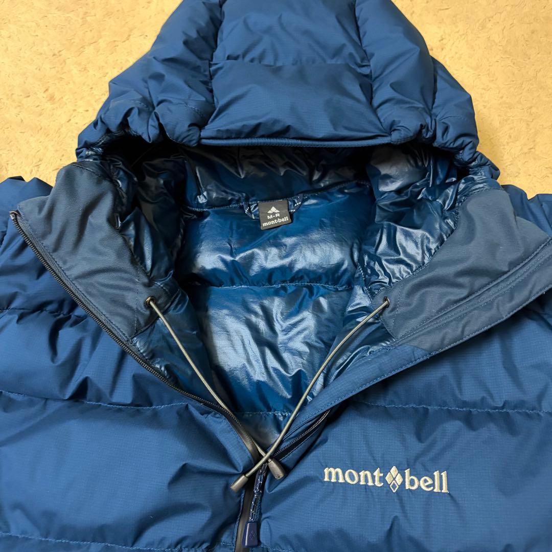 希少サイズ M-R mont-bell パーマフロストライトダウンパーカ 青