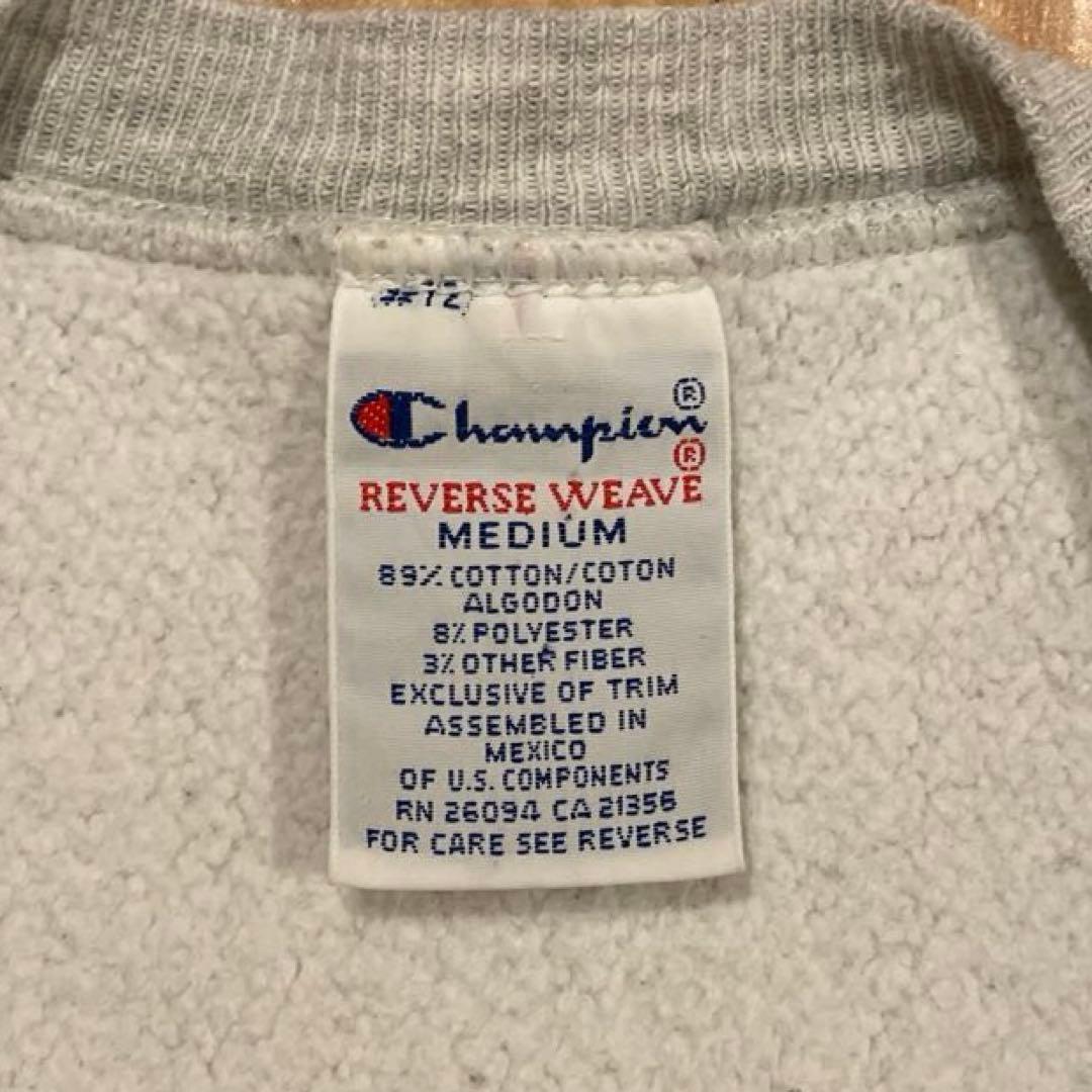 Champion　90s　リバースウィーブ　カレッジプリント グレー　美品
