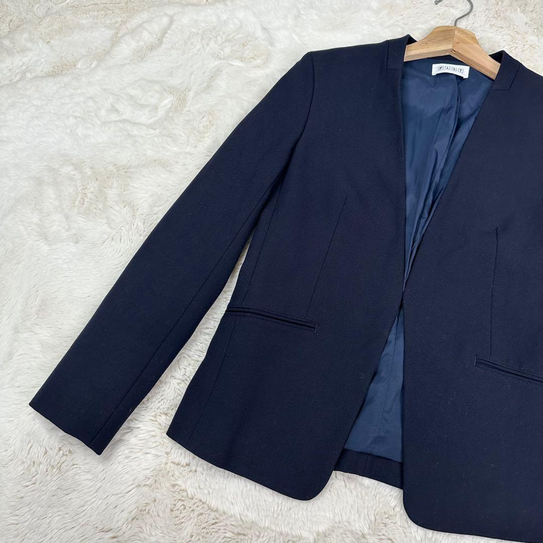 ✨美品✨PLST ウォームリザーブ ノーカラージャケットS スカートM スーツ