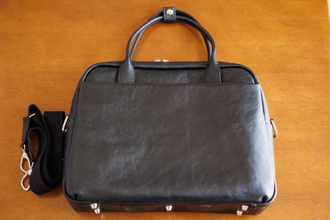【ほぼ未使用】新進工房 SENNYU 大人ビジネスバック　マテーラレザー（黒）