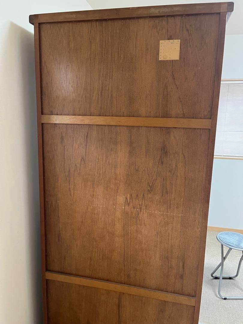 ラスト値下げ！ガラス扉付き木製本棚 5段✖️2（愛媛発です）