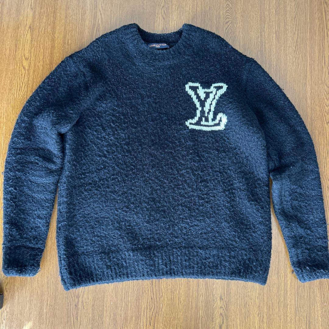 LOUIS VUITTON ルイヴィトン LV インターシャ クルーネック L