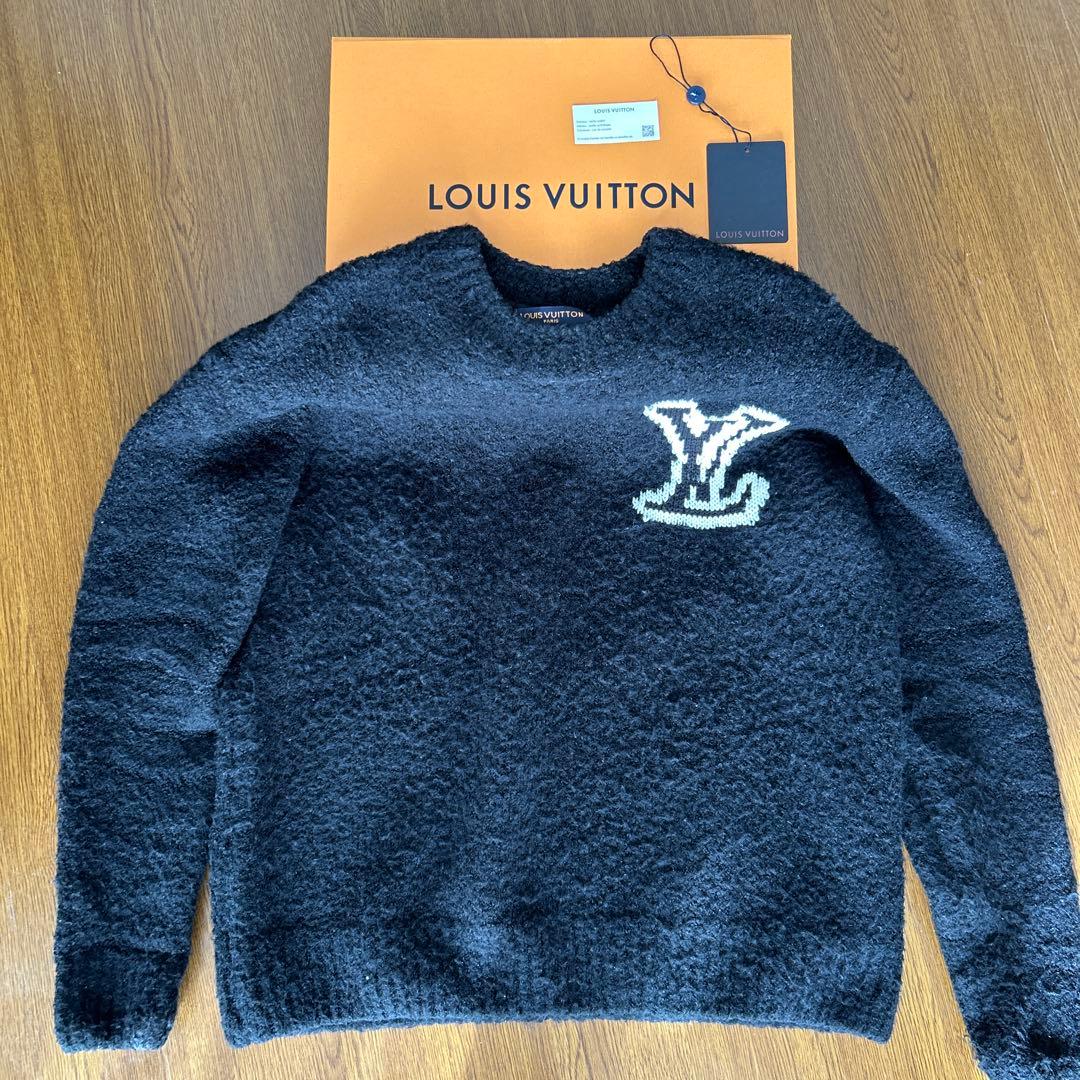 LOUIS VUITTON ルイヴィトン LV インターシャ クルーネック L