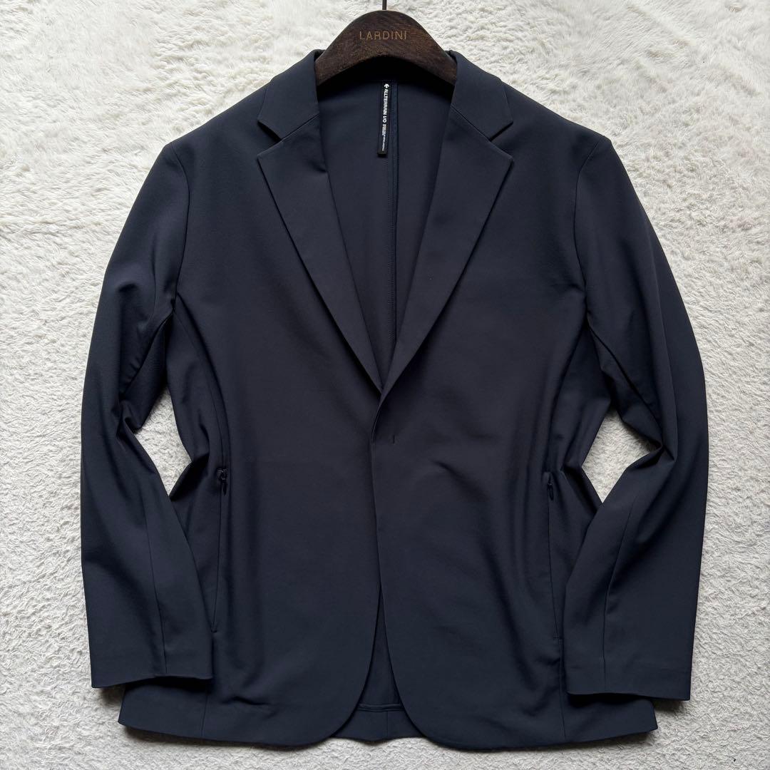 極美品✨デサントオルテライン テックテーラードジャケット ジャージ ネイビー L