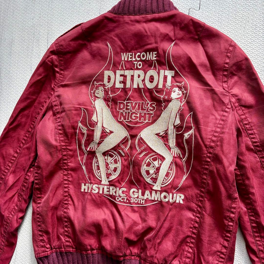 HYSTERIC GLAMOUR スカジャン 刺繍 ジャケット ボルドー