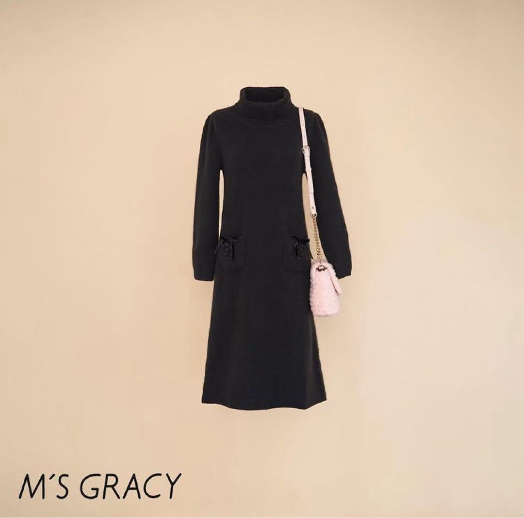 WEB掲載品お色違い　エムズグレイシー　ニットワンピース　グリーン