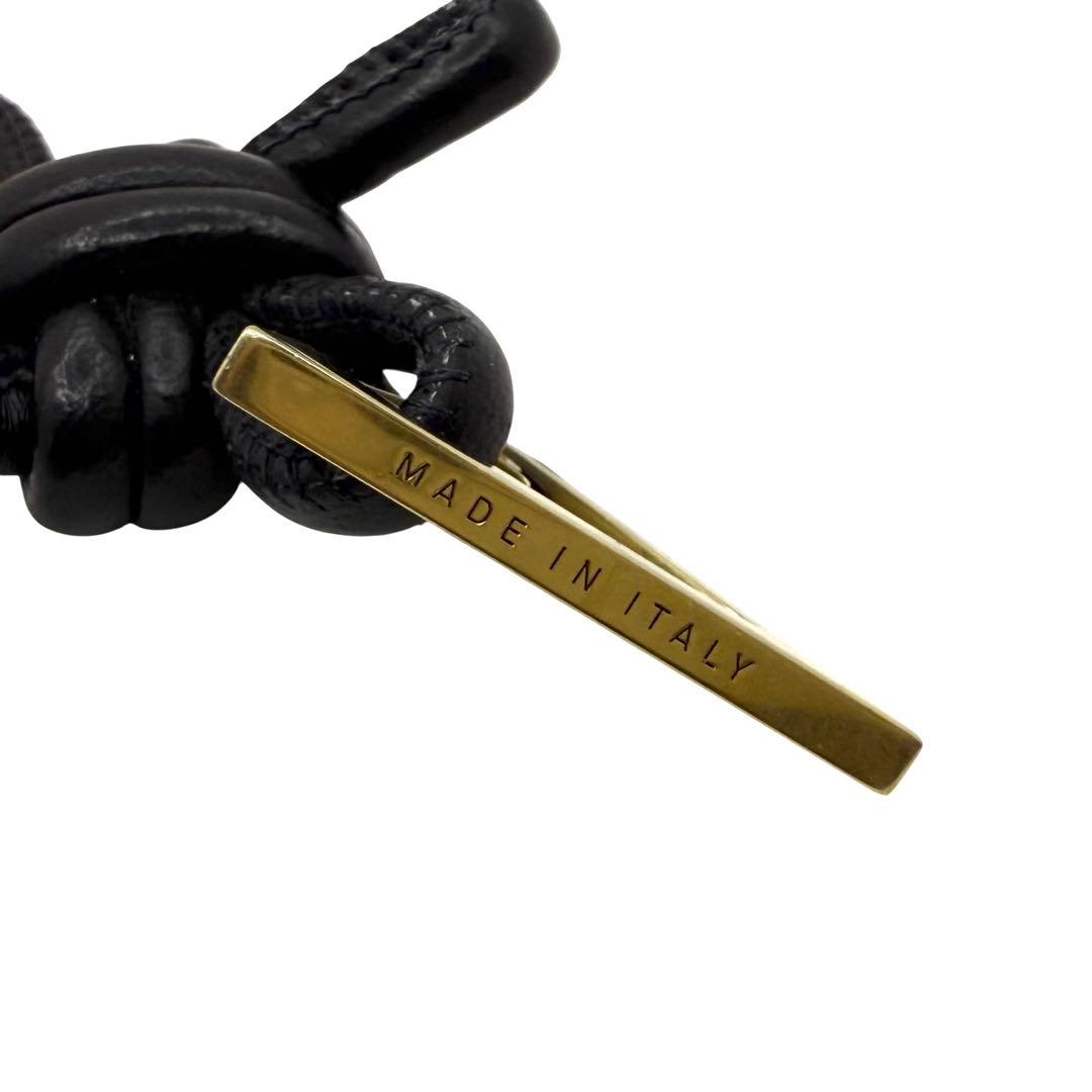 BOTTEGA VENETA トライアングル キーリング キーホルダー ブラック