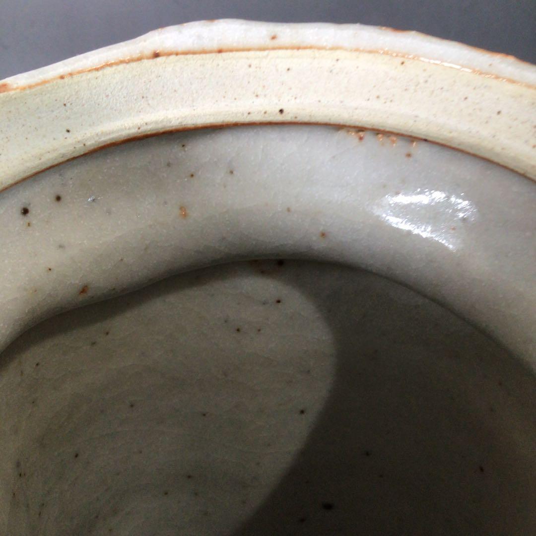 Ｓ１５２　水指　『美濃焼』『矢田正炎造』『志野水指』　共箱　茶道具