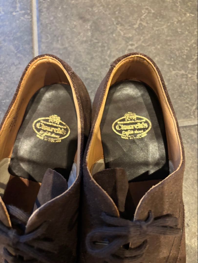 【美品】Church's スエード ウィングチップ 70F New York