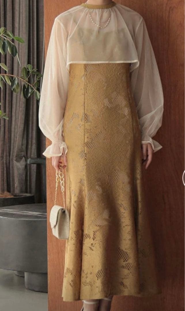 etoll. 3WAY チュールボレロ レース キャミワンピース オケージョン