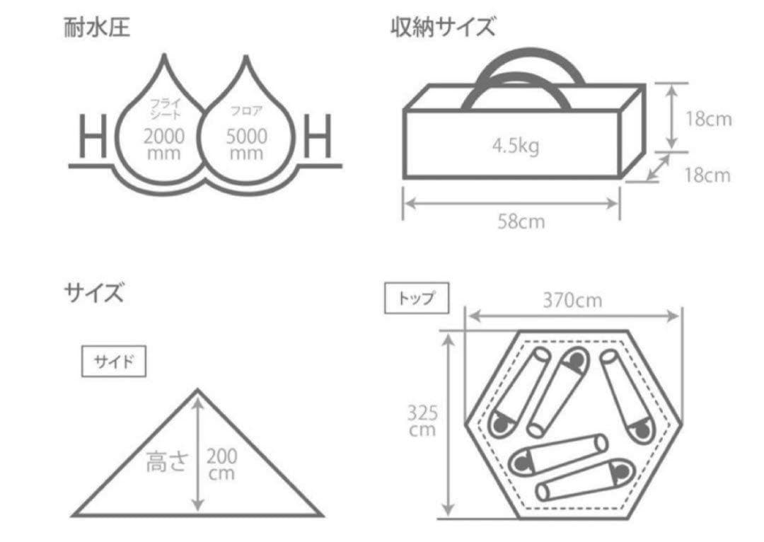 DOD ONE POLE TENT ワンポールテント T5-47-BG ブラック