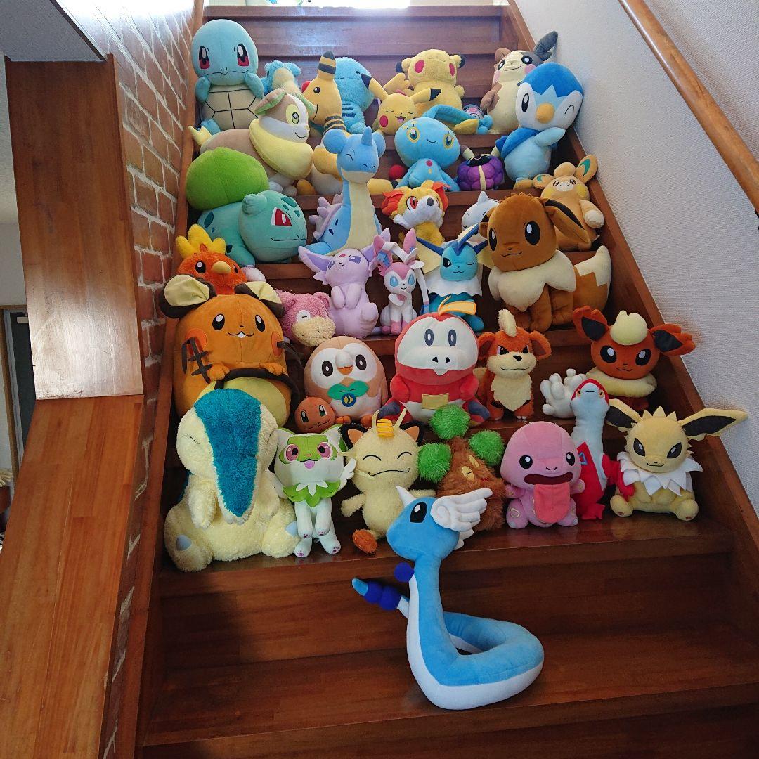 まとめてポケモンぬいぐるみ38体　Pokémonセンターほかで購入収集 でっかい