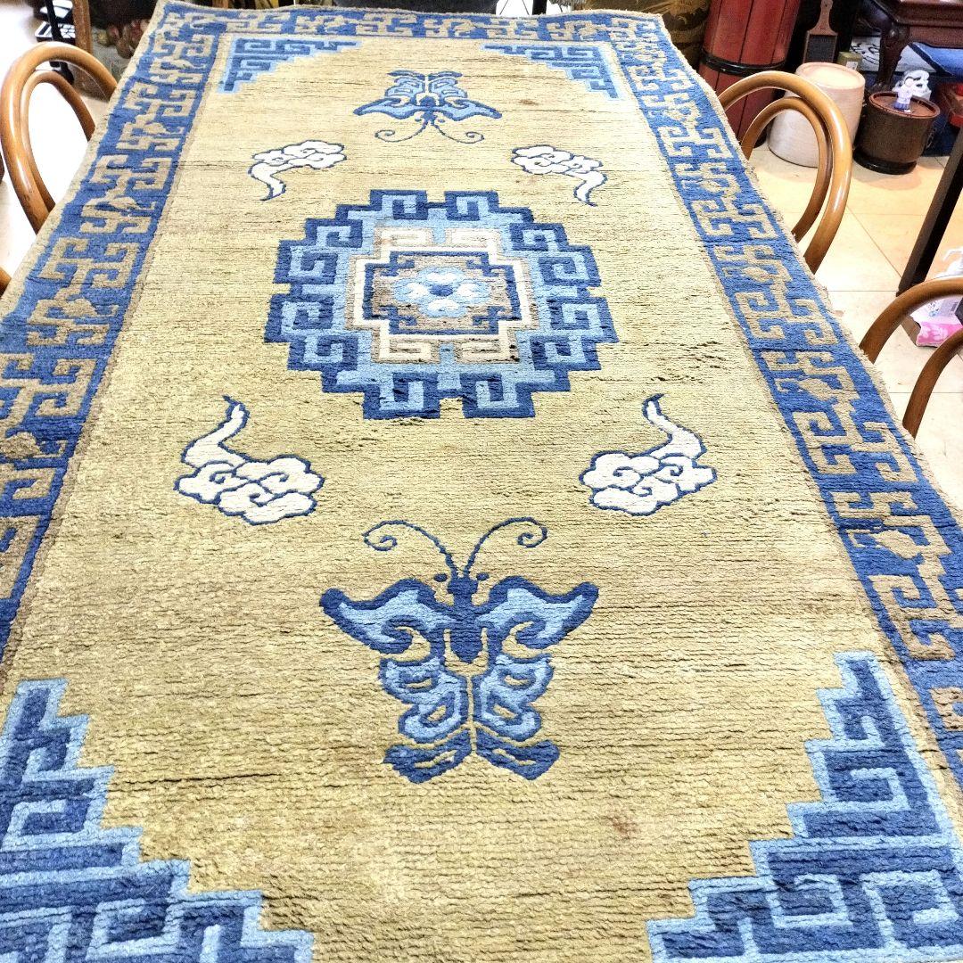 Beri７７７様　緞通　絨毯　古い敷物ラグ