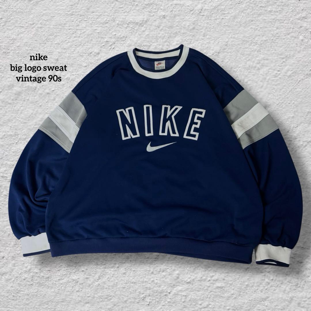 ron0716 nikeナイキスウェット90s刺繍ビッグロゴvintage