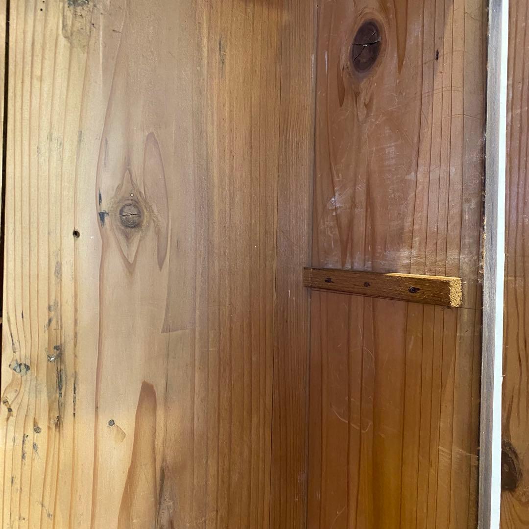 明治29年 ガラス扉の木製ケース アンティーク