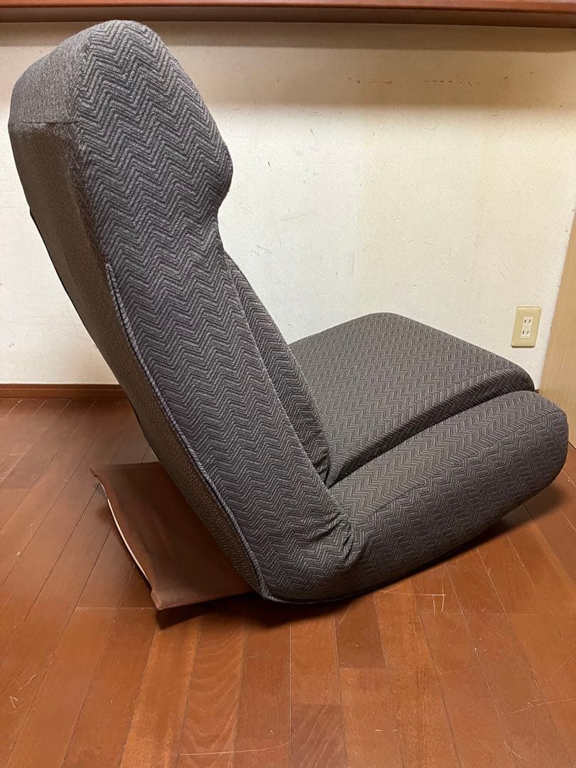 【ロッキングチェア】ブリヂストン　ロッキングソファ　オットマン付き　ブラウン色