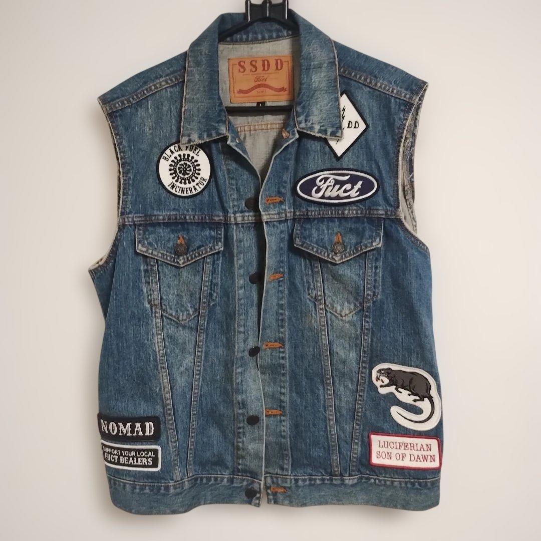 希少　レア　ファクト FUCT SSDD デニムベスト Lサイズ