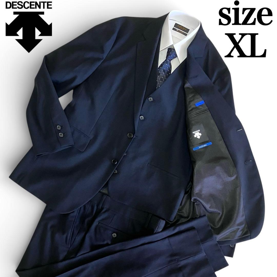 未使用級 デサント ウォッシャブル スーツ 3ピース 高機能繊維 ブラック XL