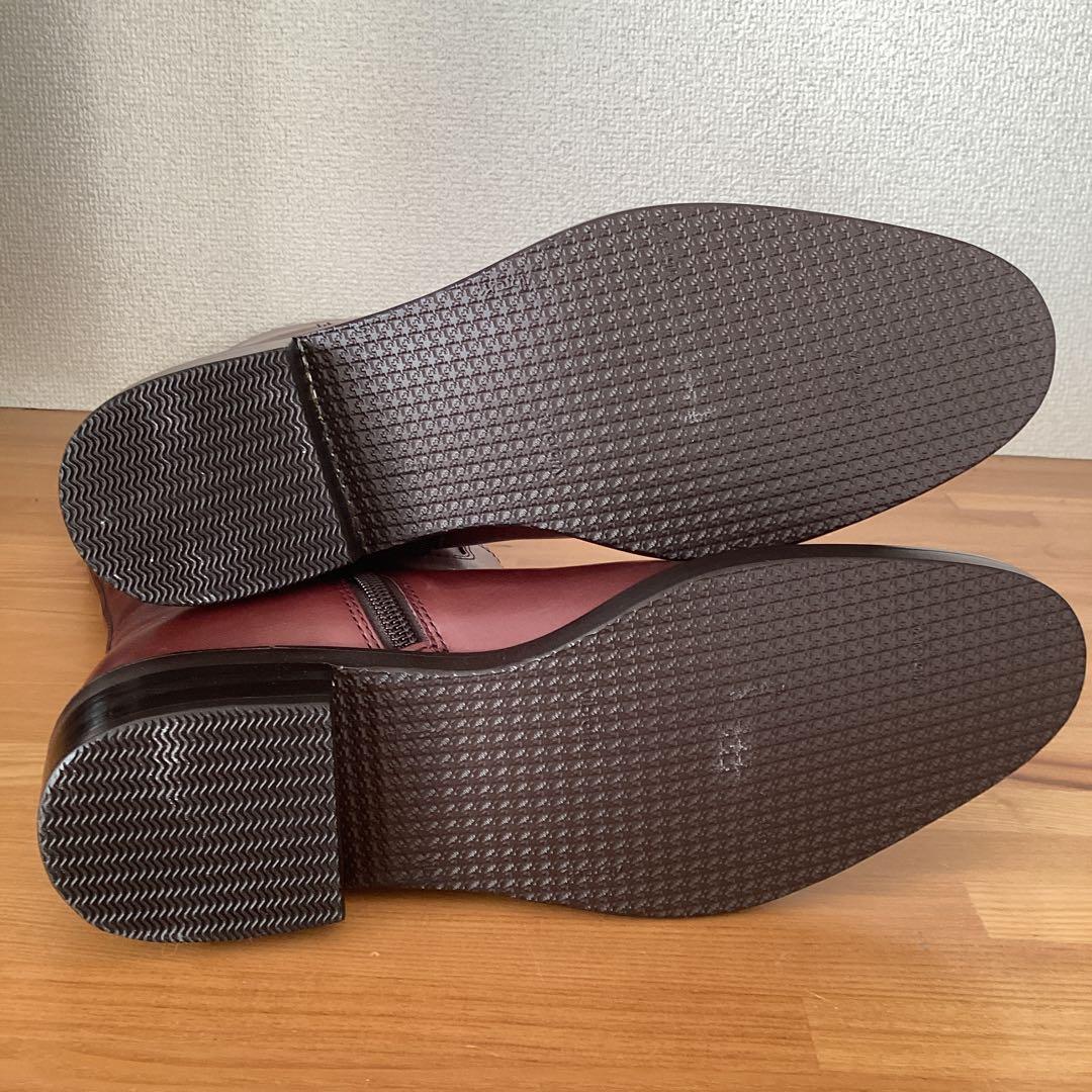 本革 ロングブーツ ジョッキー サイズ39 ジッパー付きの希少なブーツ