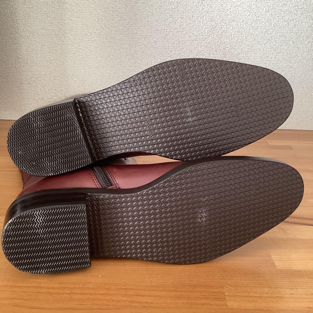 本革 ロングブーツ ジョッキー サイズ39 ジッパー付きの希少なブーツ