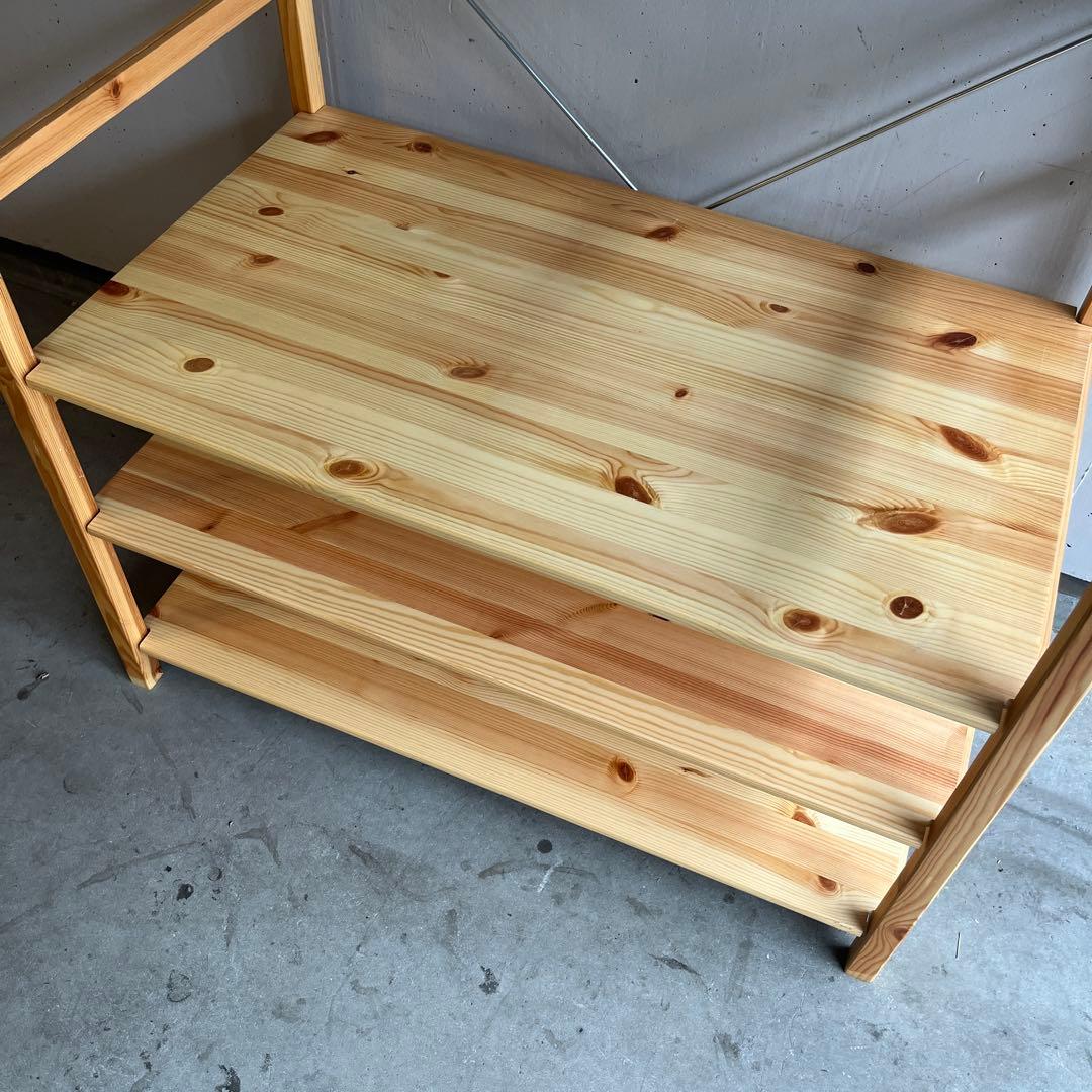 美品★無印 パイン材ユニットシェルフ・ワードローブ 追加棚板付