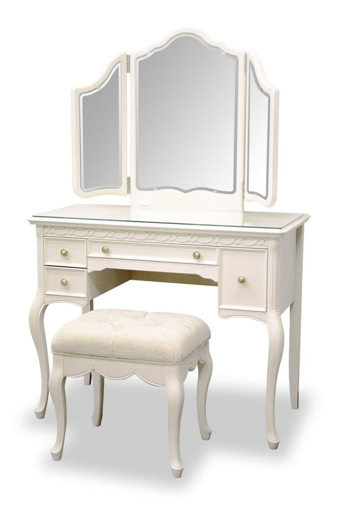 東海家具工業 フルール WH ドレッサー 【スツールは別出品中】