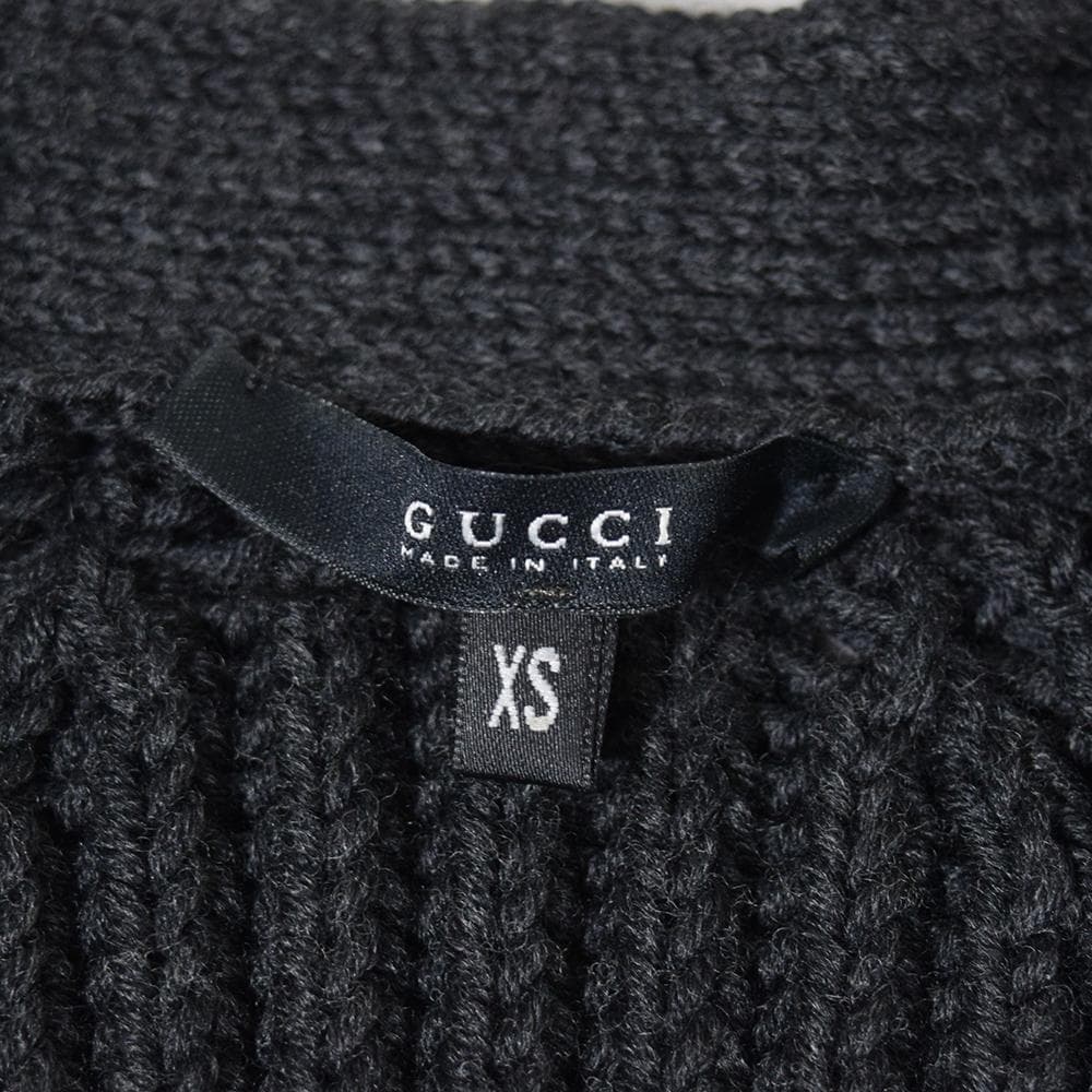 00s トムフォード期 グッチ GUCCI コンシャス ニットカーディガン 短丈