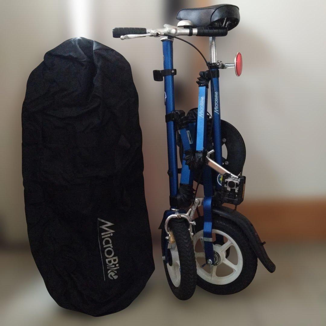 MicroBike 折りたたみ自転車　 ブルー　 ベルトドライブ　12インチ