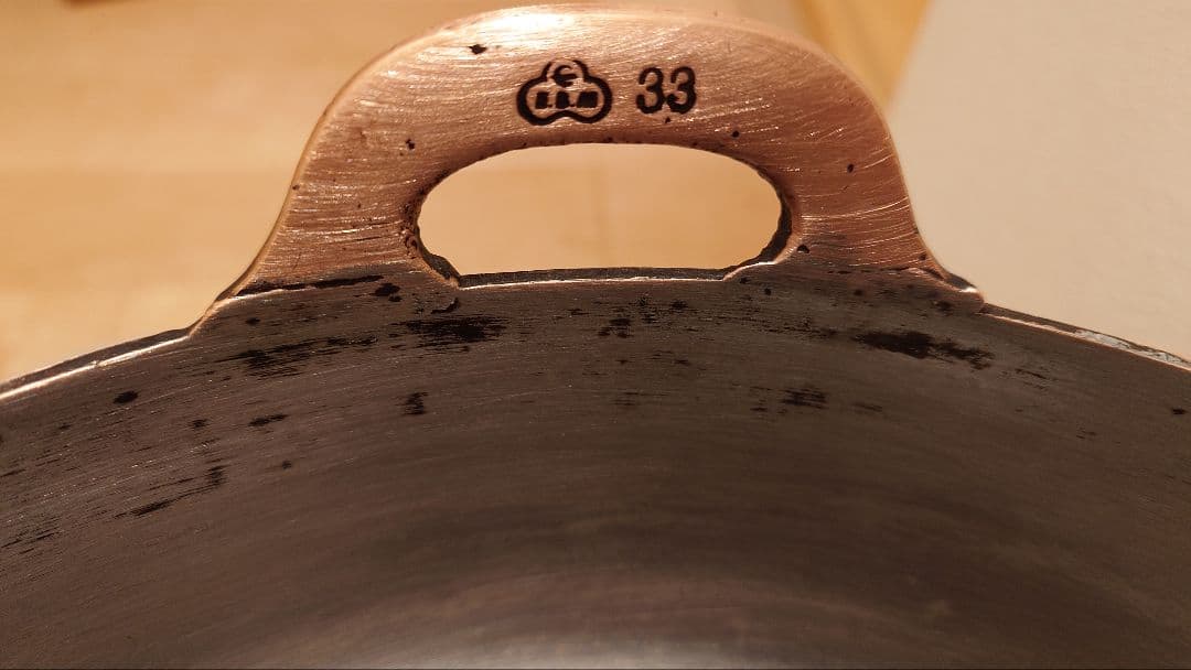 純銅製 業務用 大型 銅鍋 極厚 天ぷら鍋 33cm 送料込み