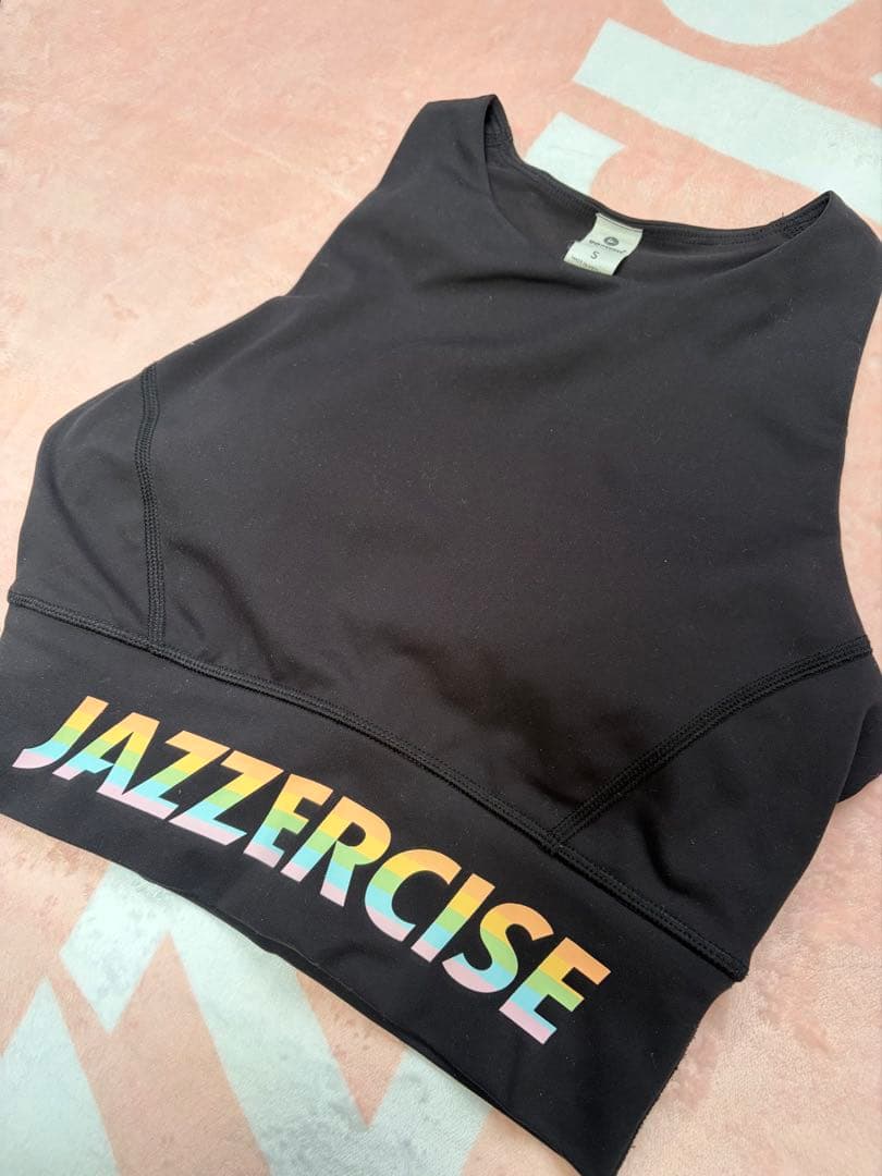 ジャザサイズ　レギンス　上下　セット　①レインボー　黒