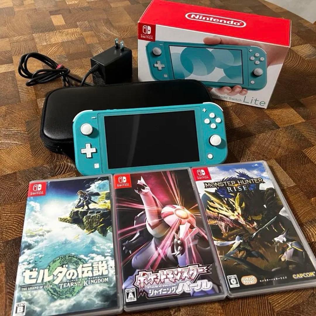 スイッチライト本体　ゼルダの伝説ティアーズオブザキングダムなど　ゲーム3本付き