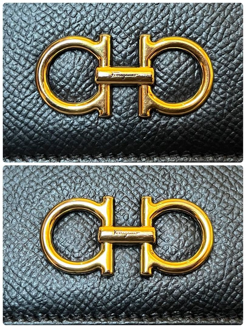 フェラガモの正規品　ケース　カードケース　財布　ウォレット　ゴールド金具