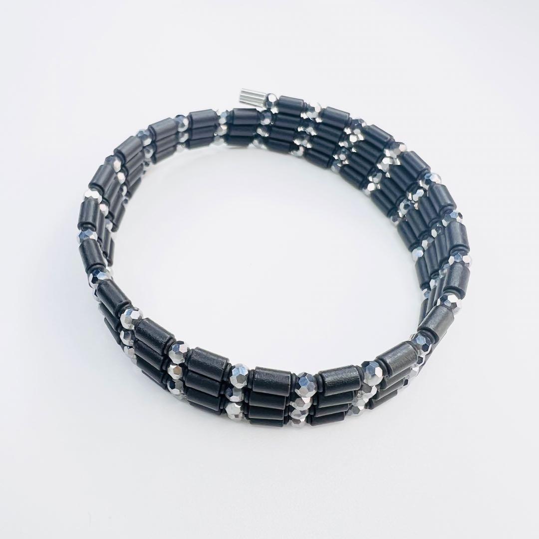 【美品】COREFORCE ループ ブラックスピネル ブレスレット.