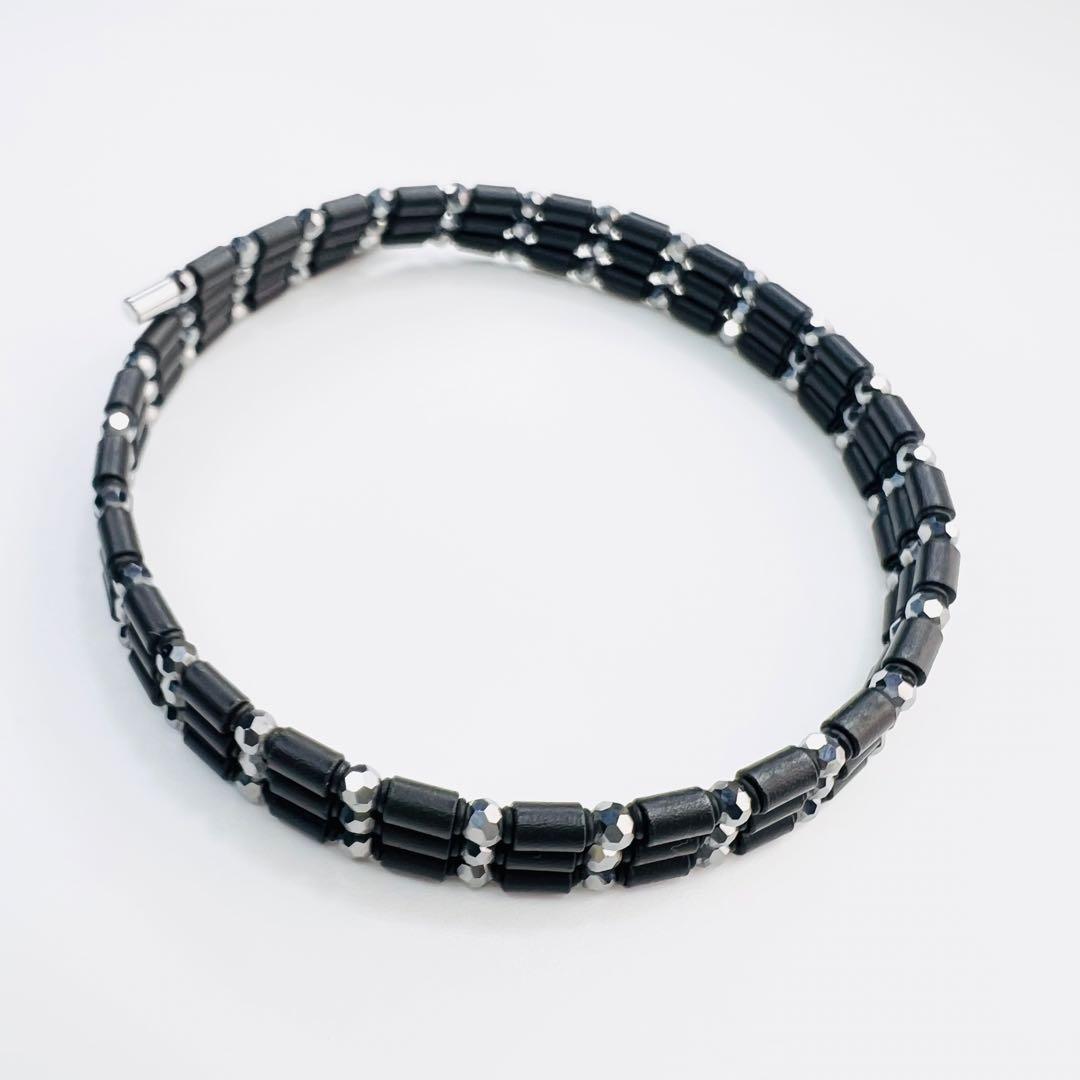【美品】COREFORCE ループ ブラックスピネル ブレスレット.
