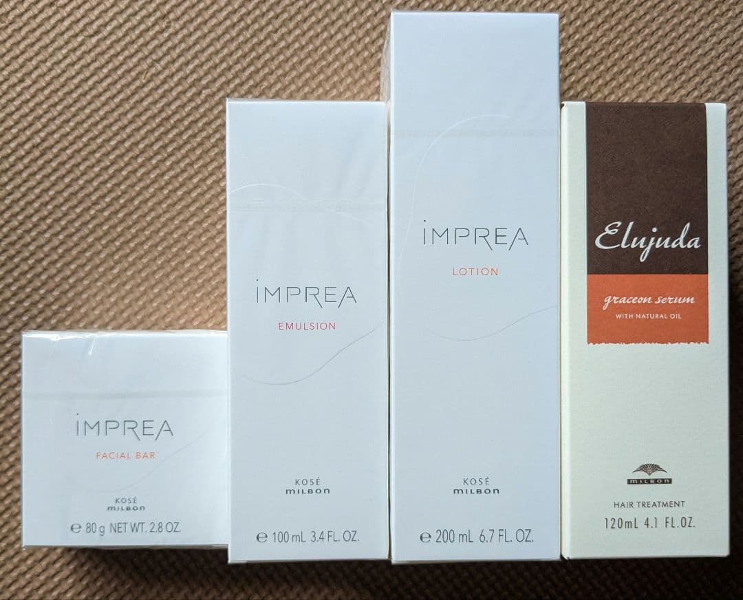 ミルボン インプレアローション＆エマルジョン&フェイシャル バー、トリートメント