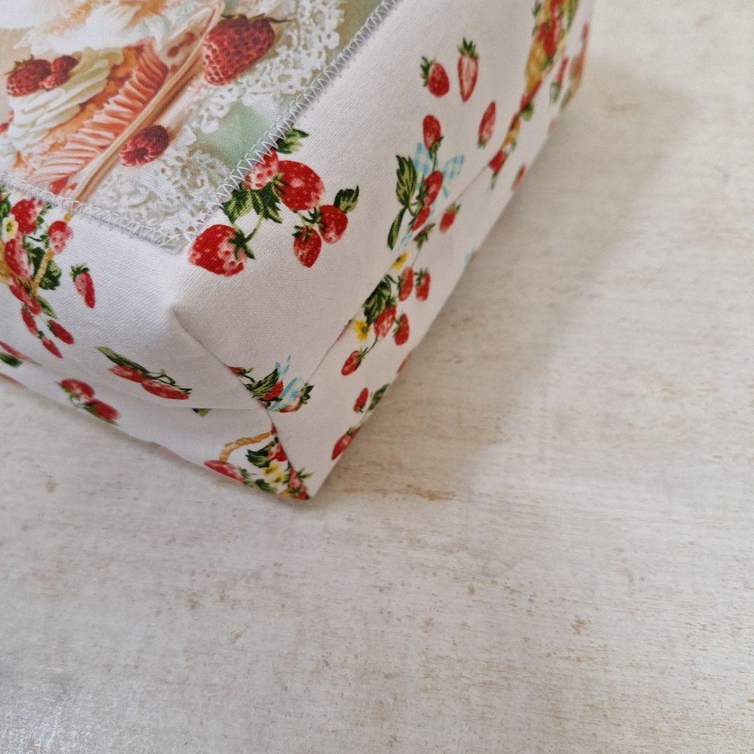 激レアねこパネル生地　ハンドメイド　布バスケット