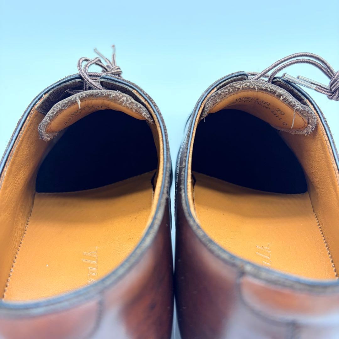 アシックスランウォーク ストレートチップ 25.5cm ブラウン 内羽根 革靴