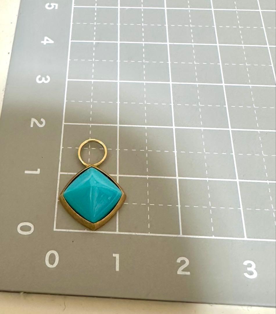 GSTV k18スリーピングビューティーターコイズチャーム3.00ct新品未使用