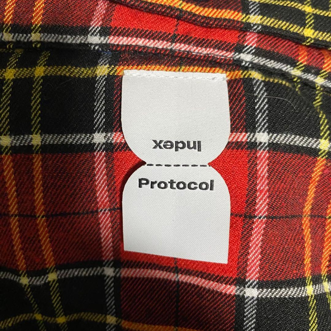 ジャケット・アウター Protocol Index FUR FLANNEL JACKET RED