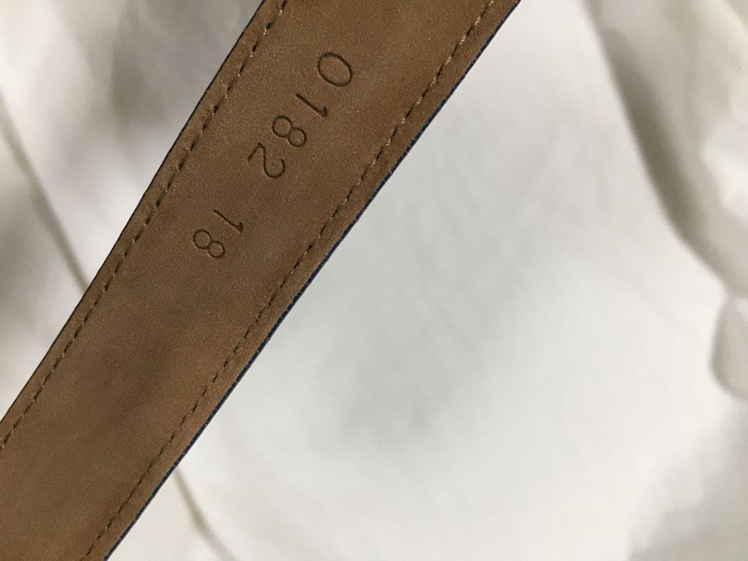 Tiffany ベルト　女性用　ブルー　ゴールド　本革　スエード　ティファニー